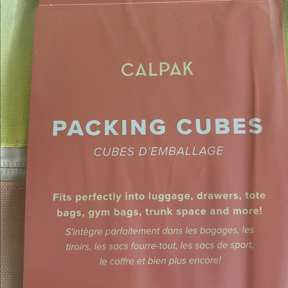 Calpak Set of 3 Packing Cubes in Sorbet Small, Medium & Large - Picture 3 of 5